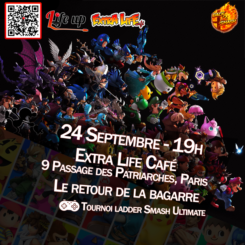 Affiche : Tournoi Super Smash Bros Ultimate – Back2Smash